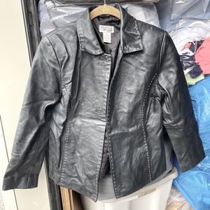 Vintage Macy's Style & Co Leather Jacket